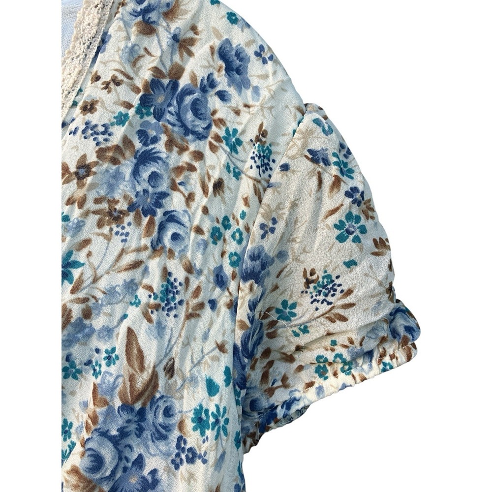 Vtg 90s Dress Size S Ditsy Floral Unicorn Jonathan Martin Grunge Babydoll Fairy - Picture 3 of 7